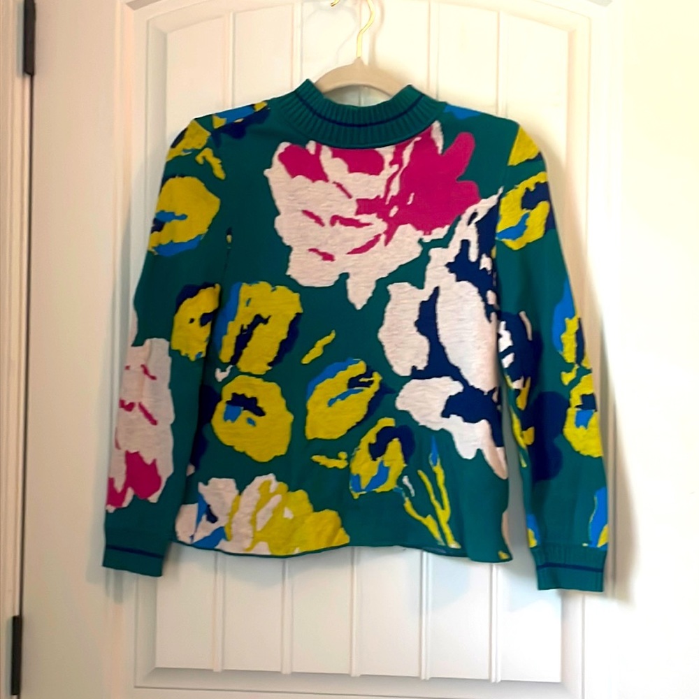Anthropologie HWR Floral Sweater